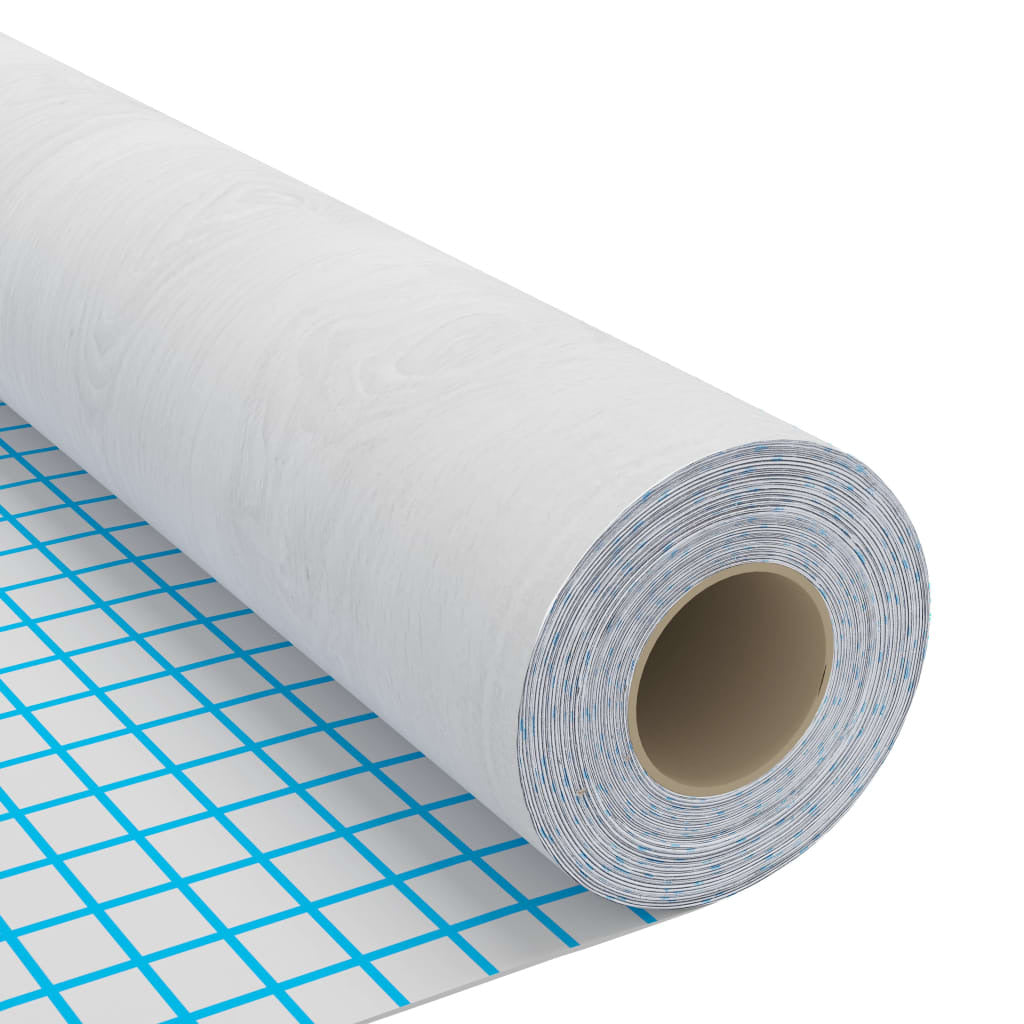 White wood door film roll packaging showing dimensions and rustic wood-look finish for DIY renovation projects