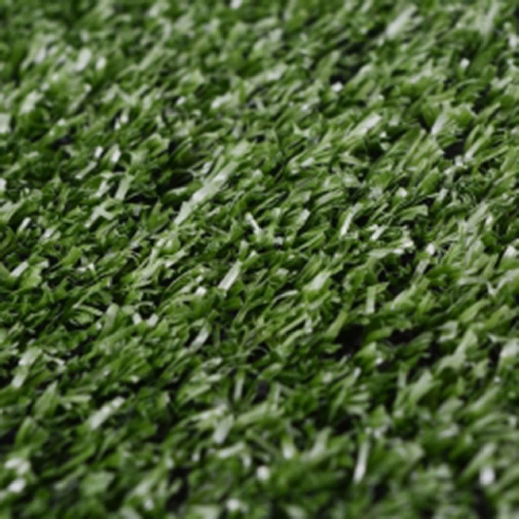 Close-up texture of realistic artificial grass showing natural-looking fibers
