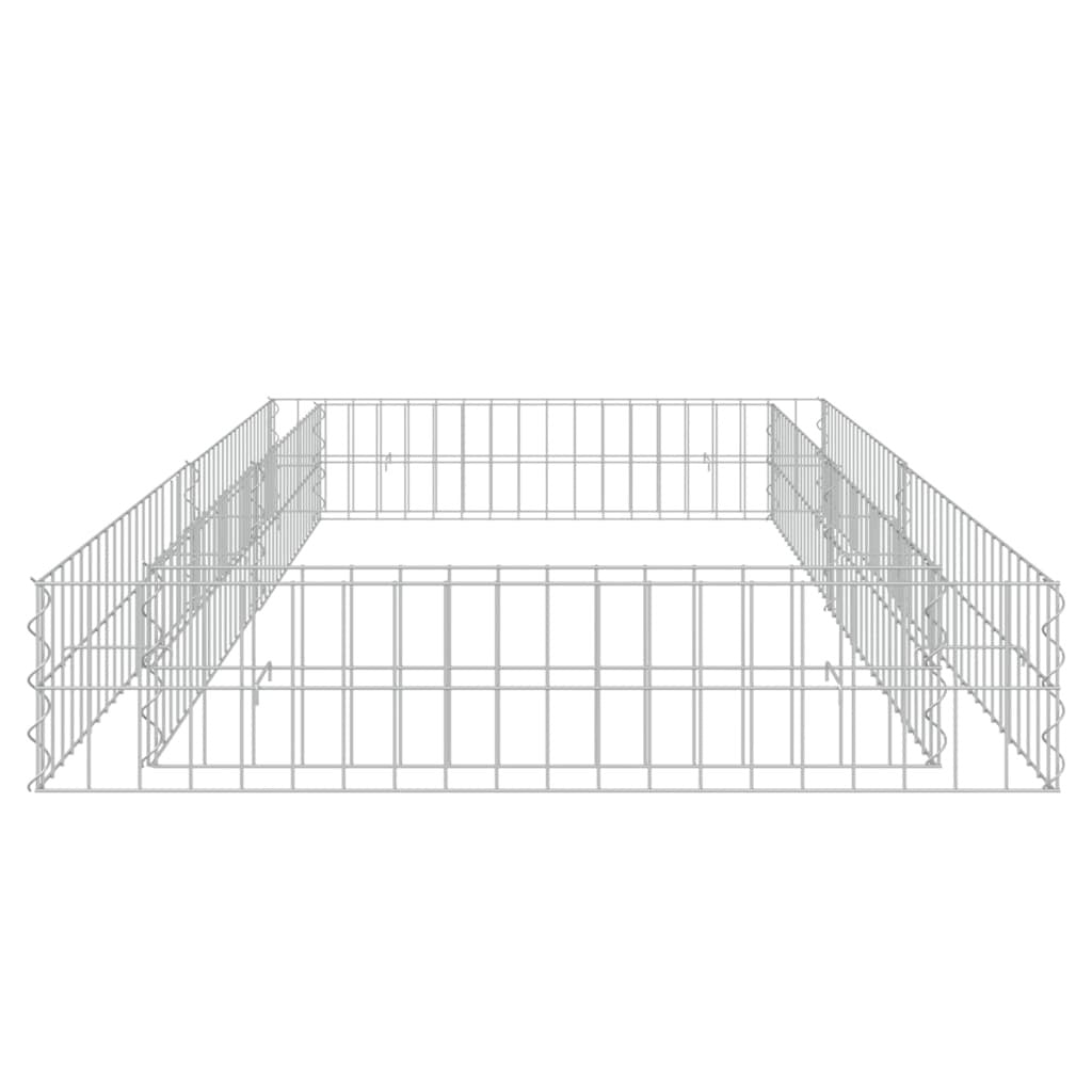 Side view showing 7.9 inch height and rectangular steel frame structure