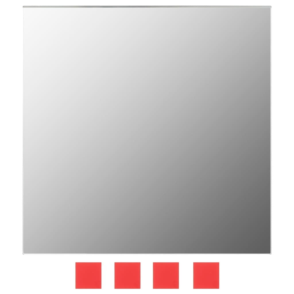 7-piece decorative wall mirror set installed in modern bedroom interior showing versatile arrangement options and light-enhancing design