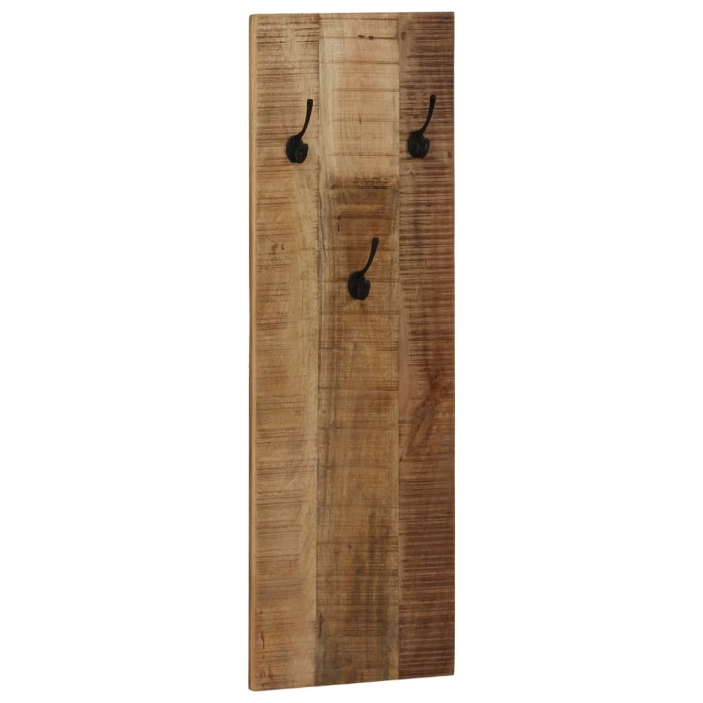 Back view of coat rack showing mounting system and quality solid wood construction with protective lacquered finish