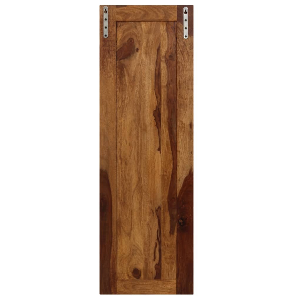 Natural grain acacia wood wall mounted coat rack close-up displaying beautiful wood texture and retro design