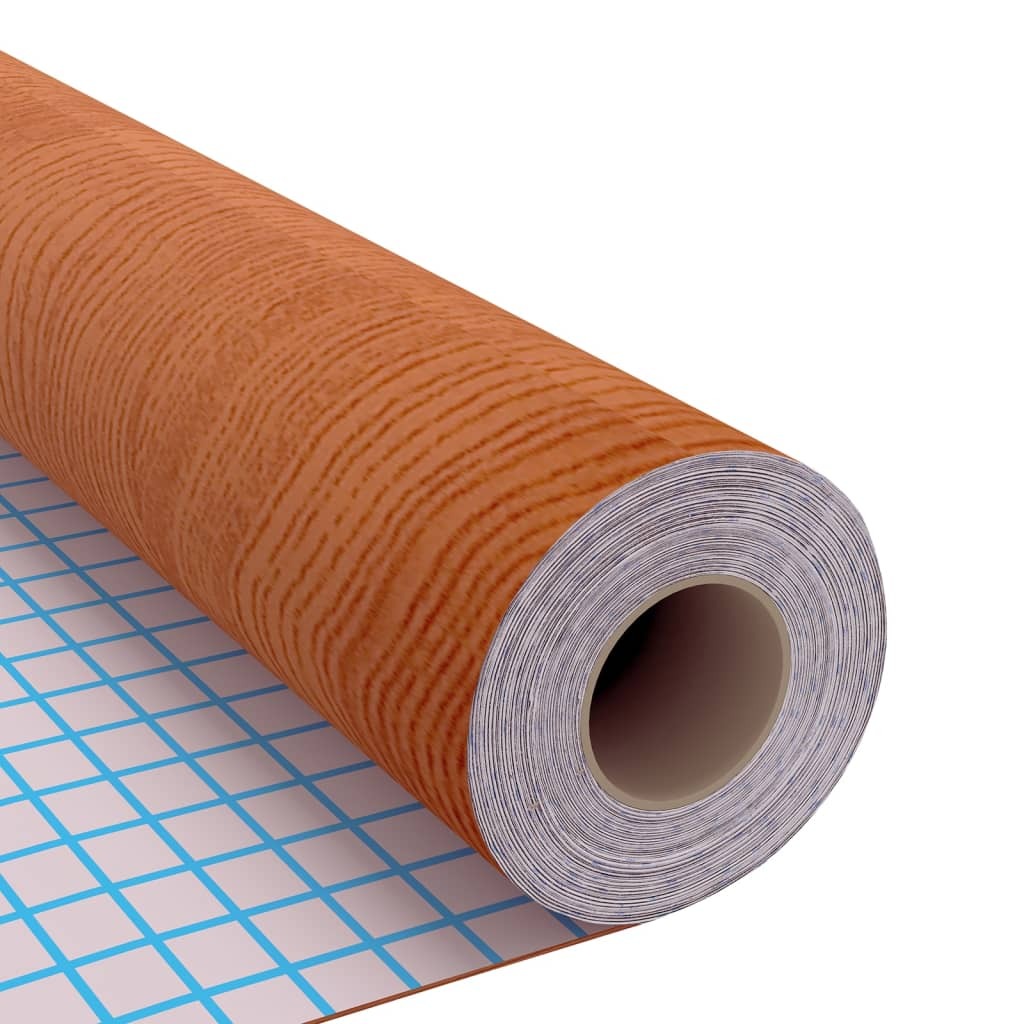 Light oak door film roll packaging showing dimensions and rustic beige wood finish for DIY renovation projects