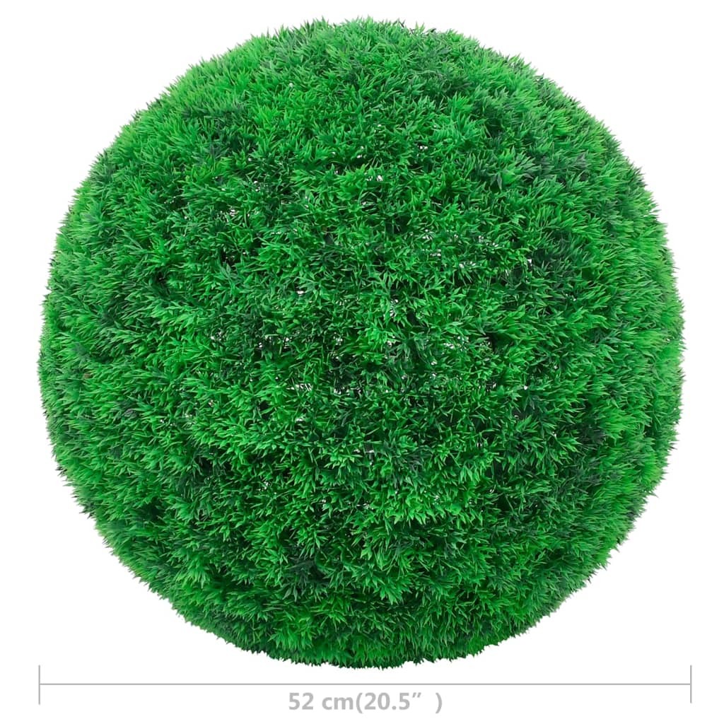 Detail view of artificial boxwood ball showing dense spherical construction and vibrant green color that stays beautiful year-round without watering or maintenance