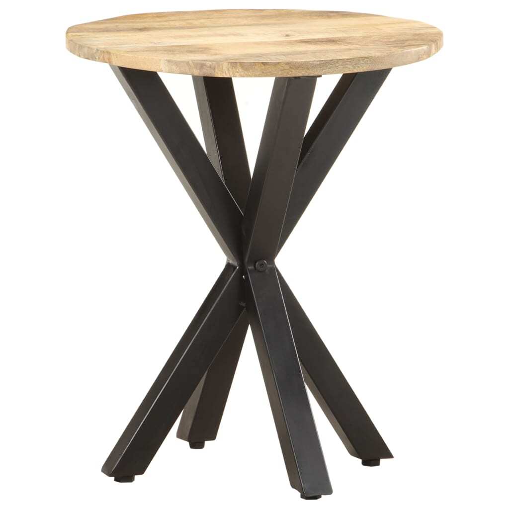 Industrial mango wood side table showing size and design proportions