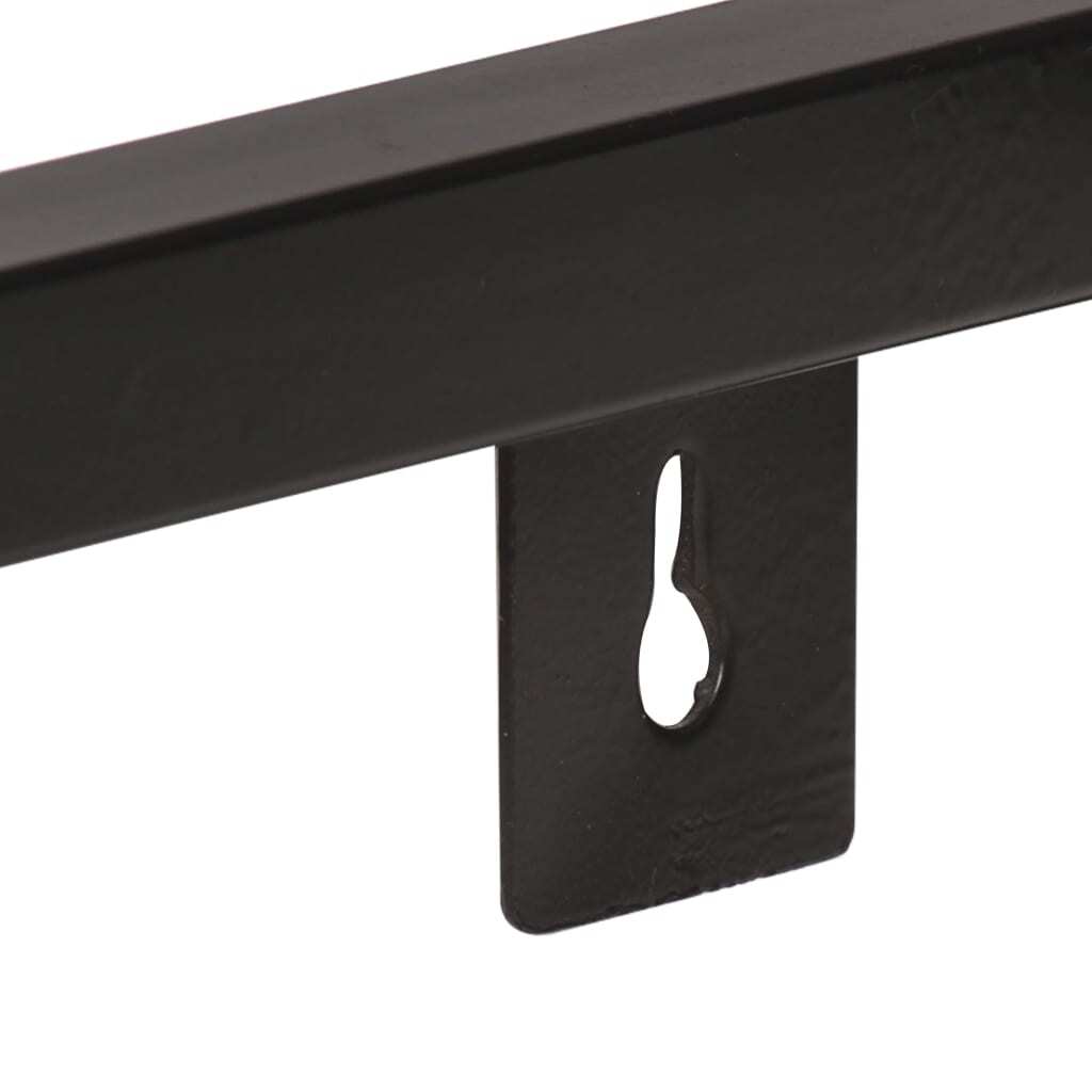 Side view of acacia wood floating shelf showing 6.7 inch width and solid wood construction