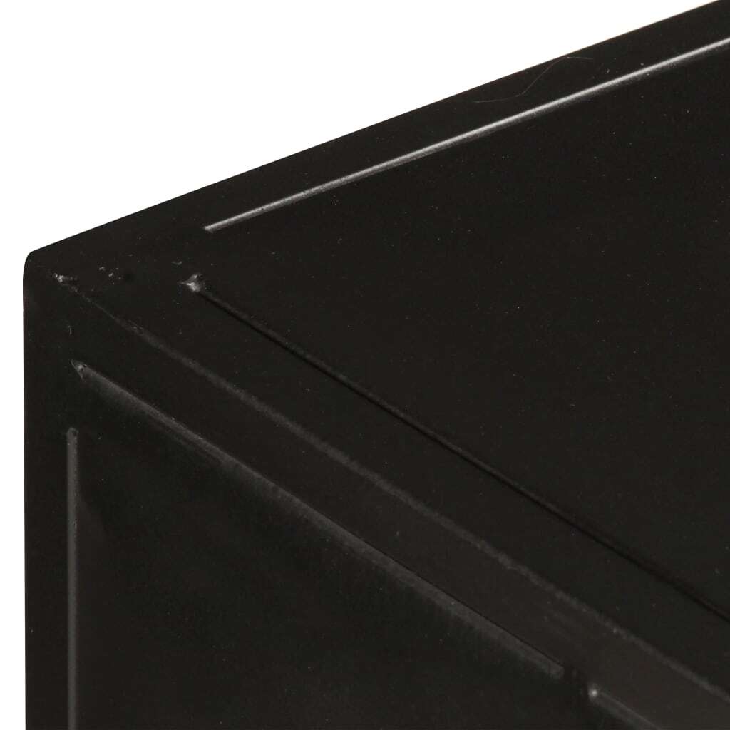 TV cabinet door open revealing interior storage compartment