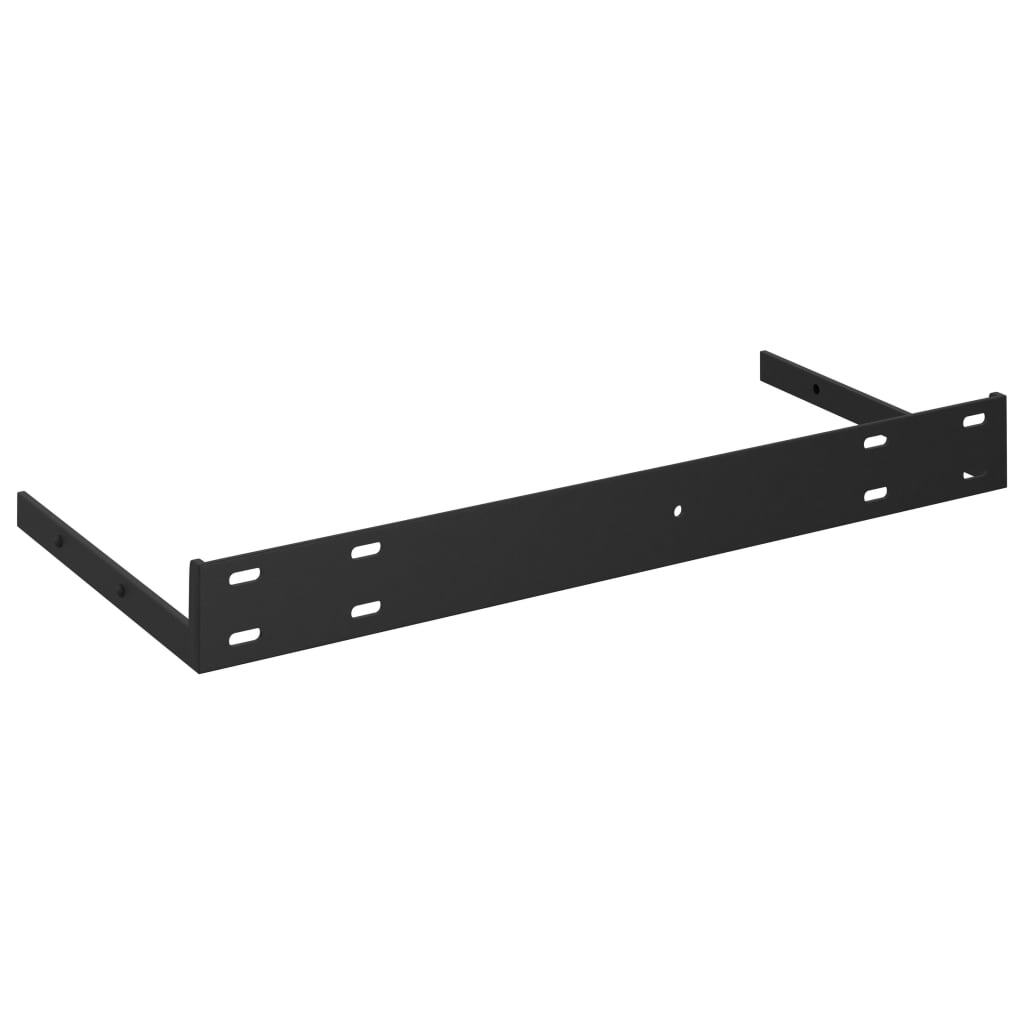 Installation detail of metal brackets and invisible mounting hardware