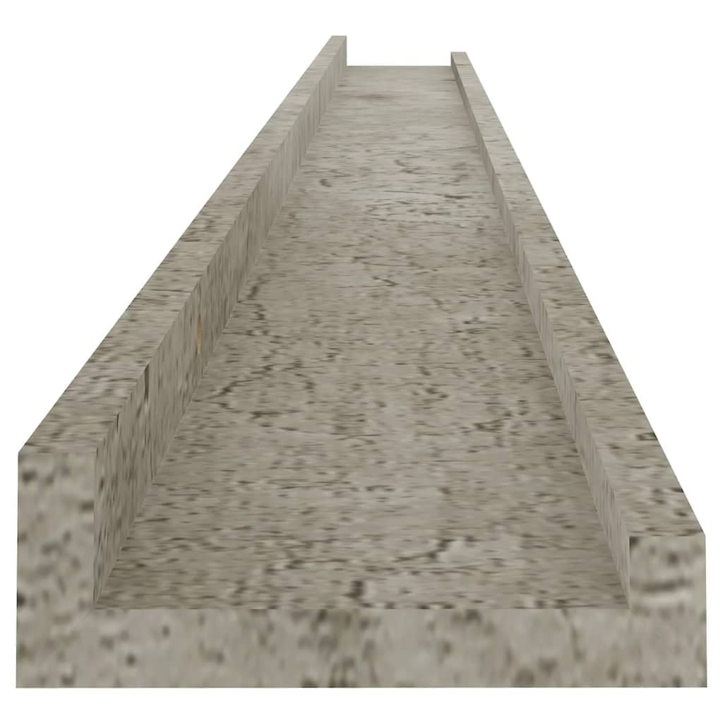 Concrete gray wall shelves installation hardware and mounting brackets included