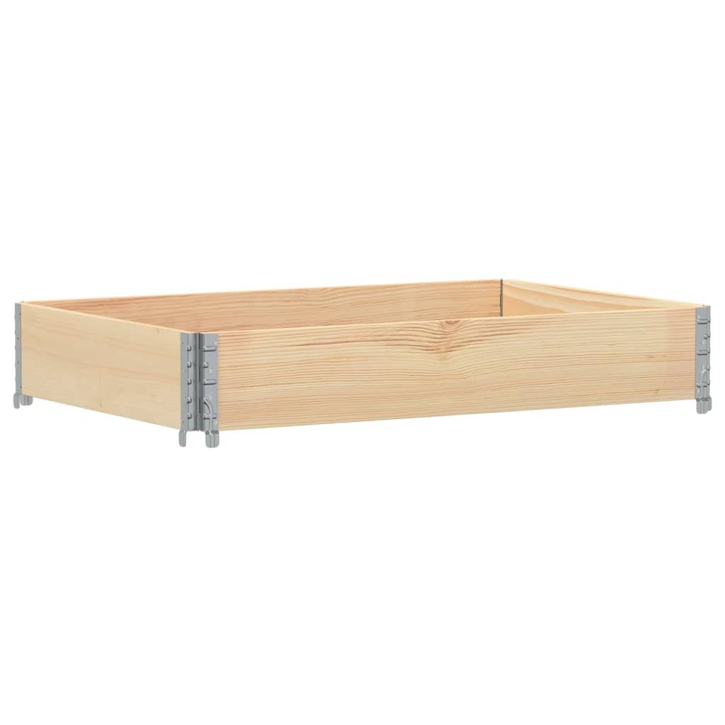 Empty rustic pine wood rectangular planter showing foldable design and drainage hole