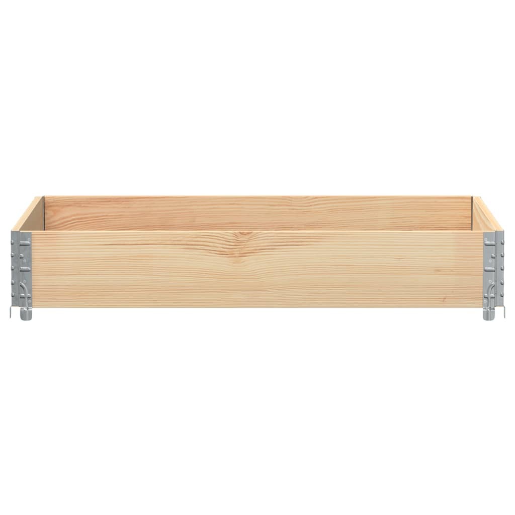 Side view of rustic solid pine wood planter displaying 31.5x47.2 inch dimensions and construction