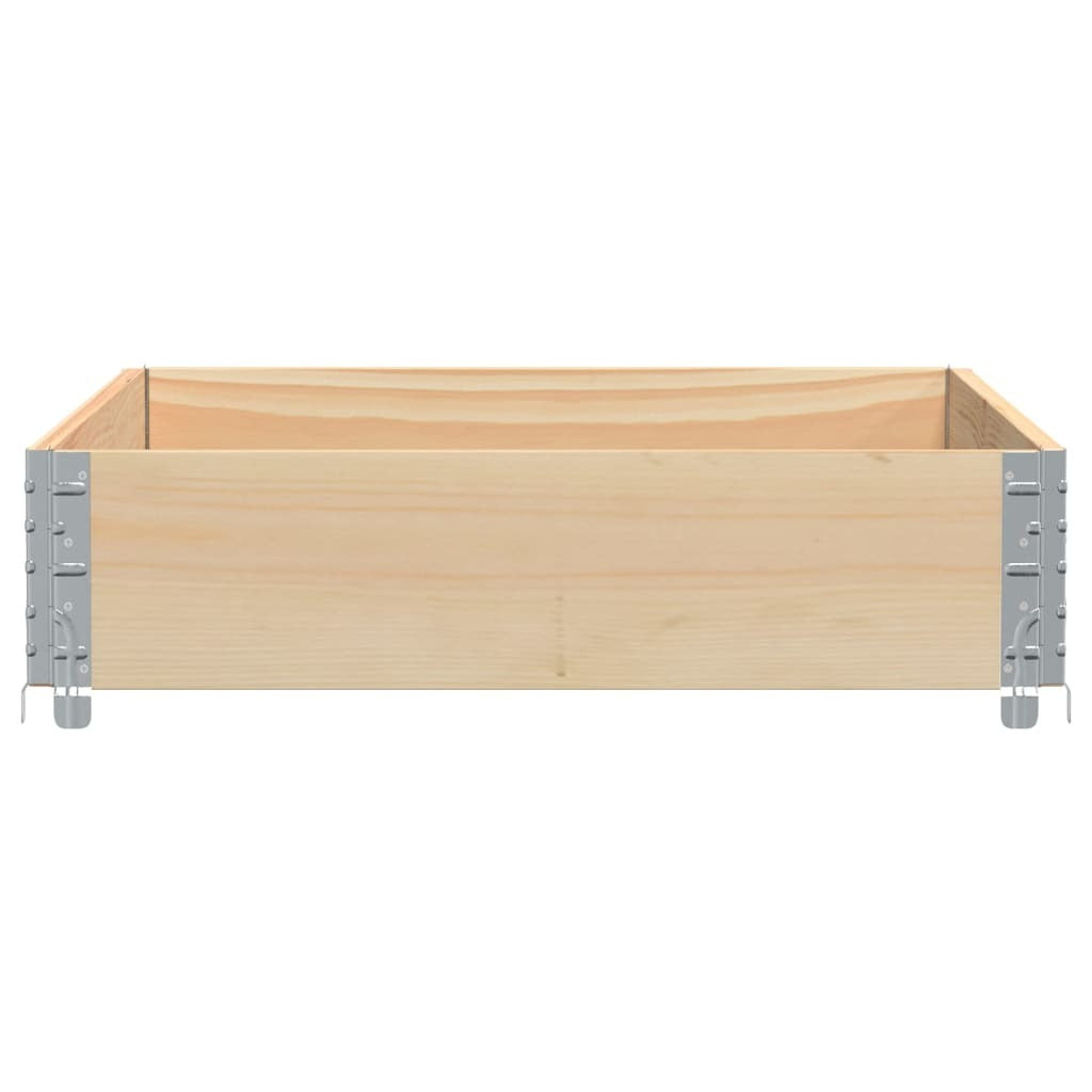 Close-up detail of rustic pine wood planter showing solid wood construction and natural grain