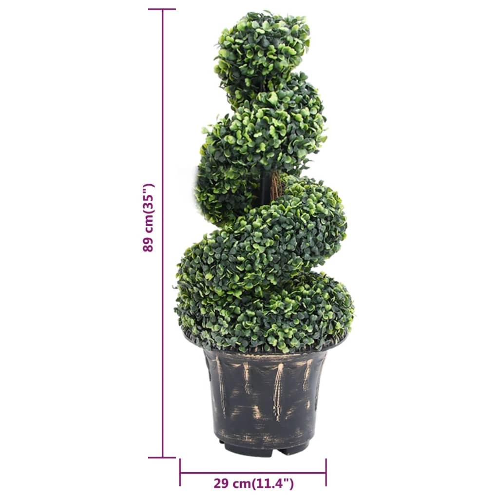 35 inch artificial spiral topiary boxwood plant perfect for living room patio and garden year-round maintenance-free greenery
