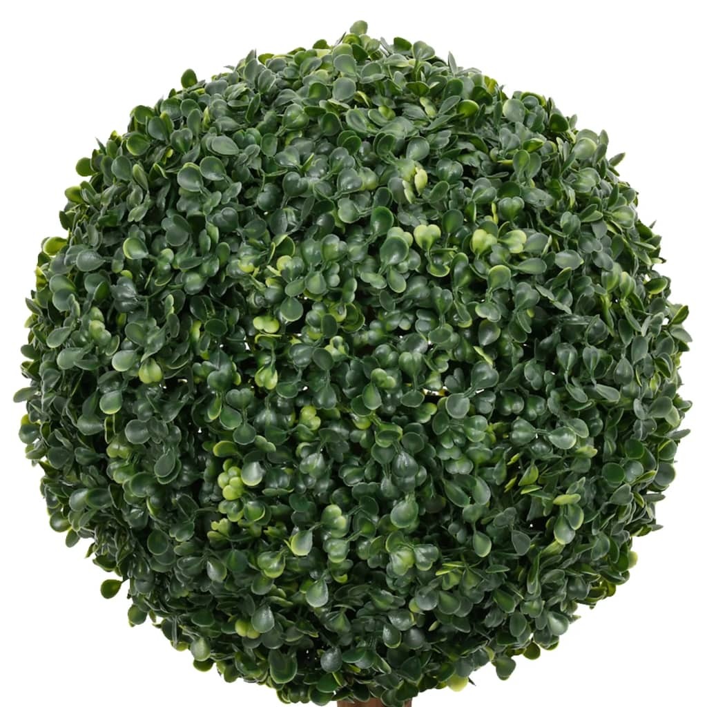 Artificial boxwood topiary plant in entryway setting demonstrating elegant statement piece for home decoration