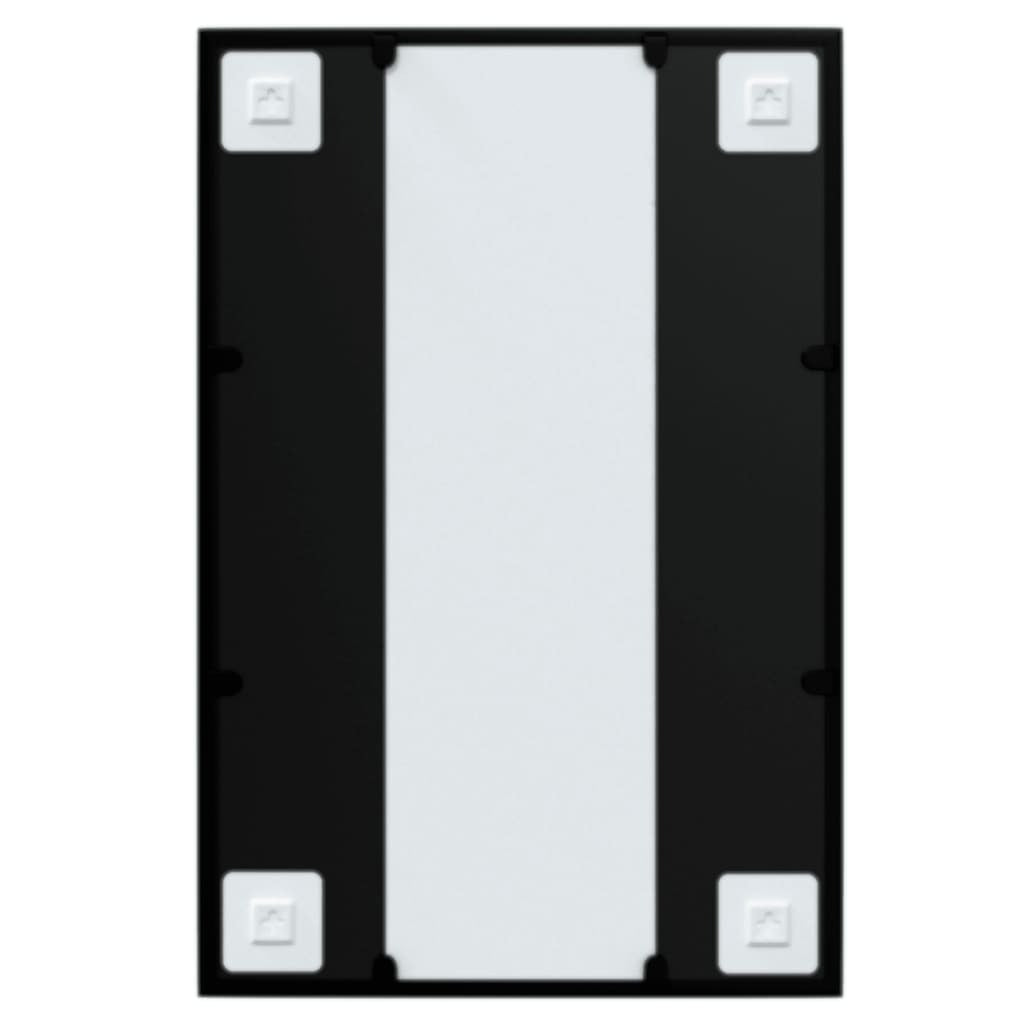 Full view of 24-inch tall mirror with black frame showing elegant proportions perfect for bathroom or bedroom vanity