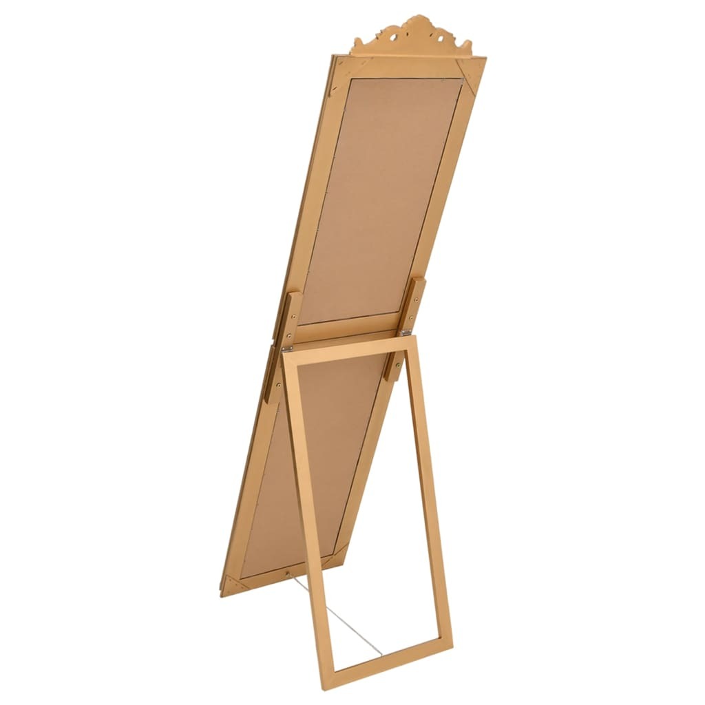 78.7 inch full-length baroque mirror showing complete height and solid eucalyptus wood construction