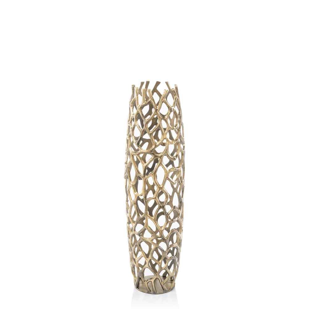 32 inch gold twigs vase full view demonstrating dramatic floor placement ideal for entryways
