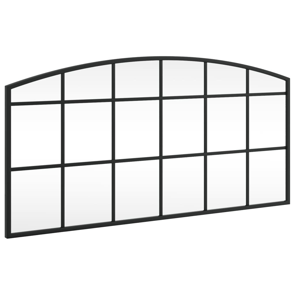 Black rectangular wall mirror showing sleek minimalist design and durable powder-coated frame finish