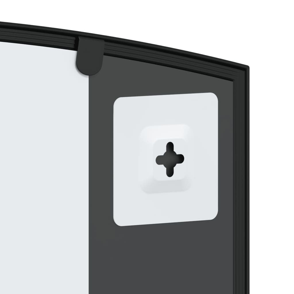 Rectangular black mirror in modern interior showing versatile placement for bedroom hallway or bathroom