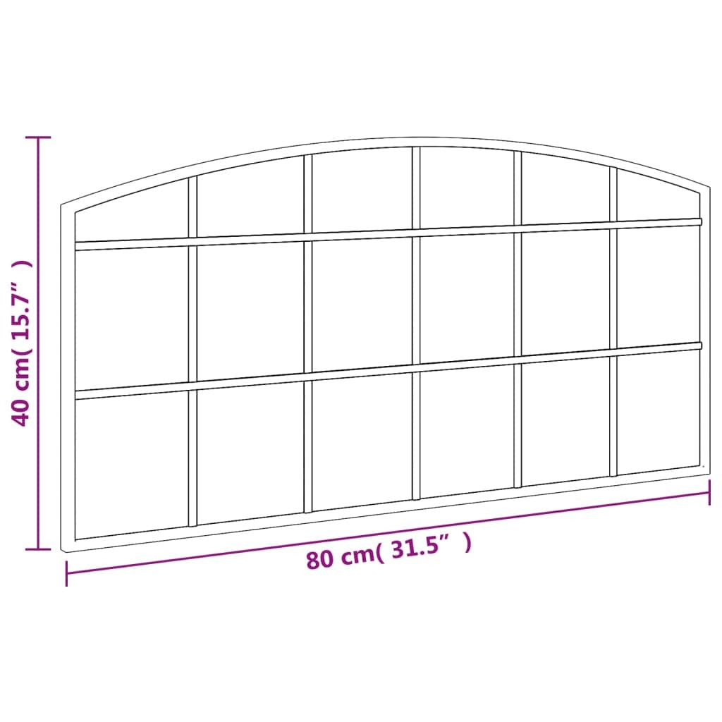 31.5x15.7 inch minimalist black wall mirror full product view, contemporary design for modern home decor