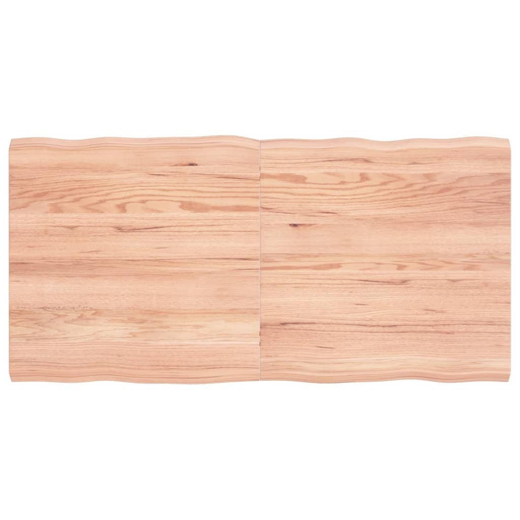 Foldable oak table top showing compact folded position for space-saving storage