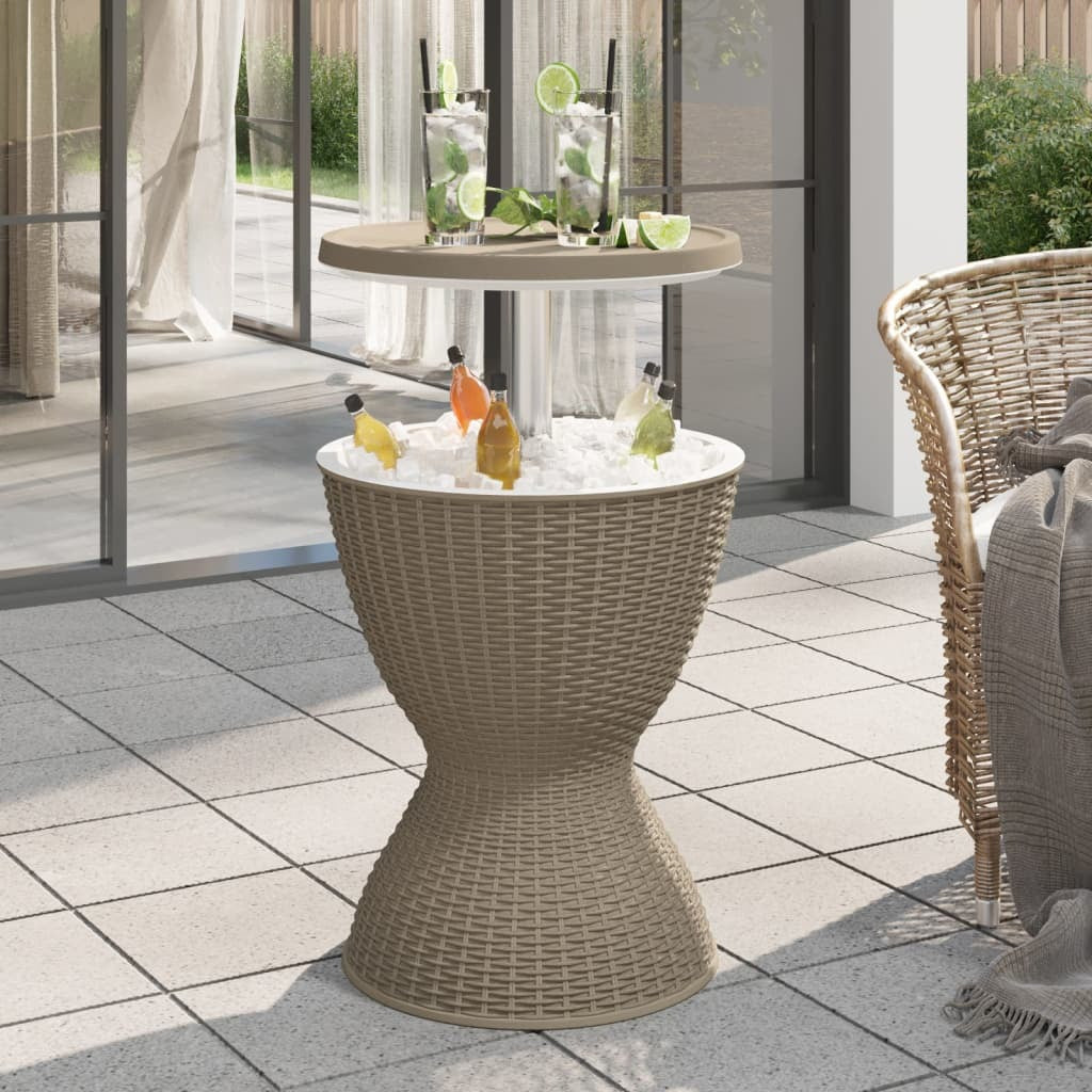 3-in-1 ice cooler table with portable outdoor cooler and table function in modern setting