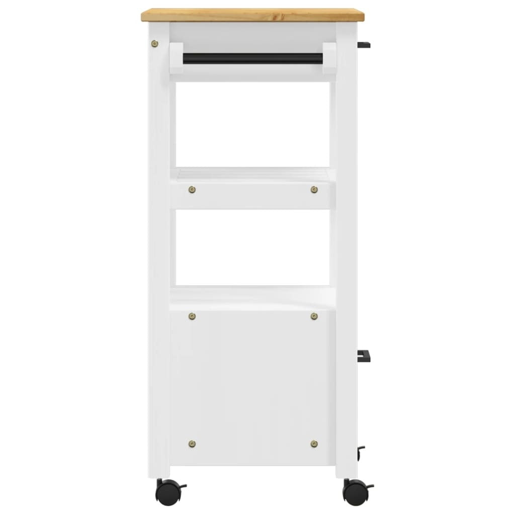 MONZA kitchen trolley in room setting with vintage rustic decor