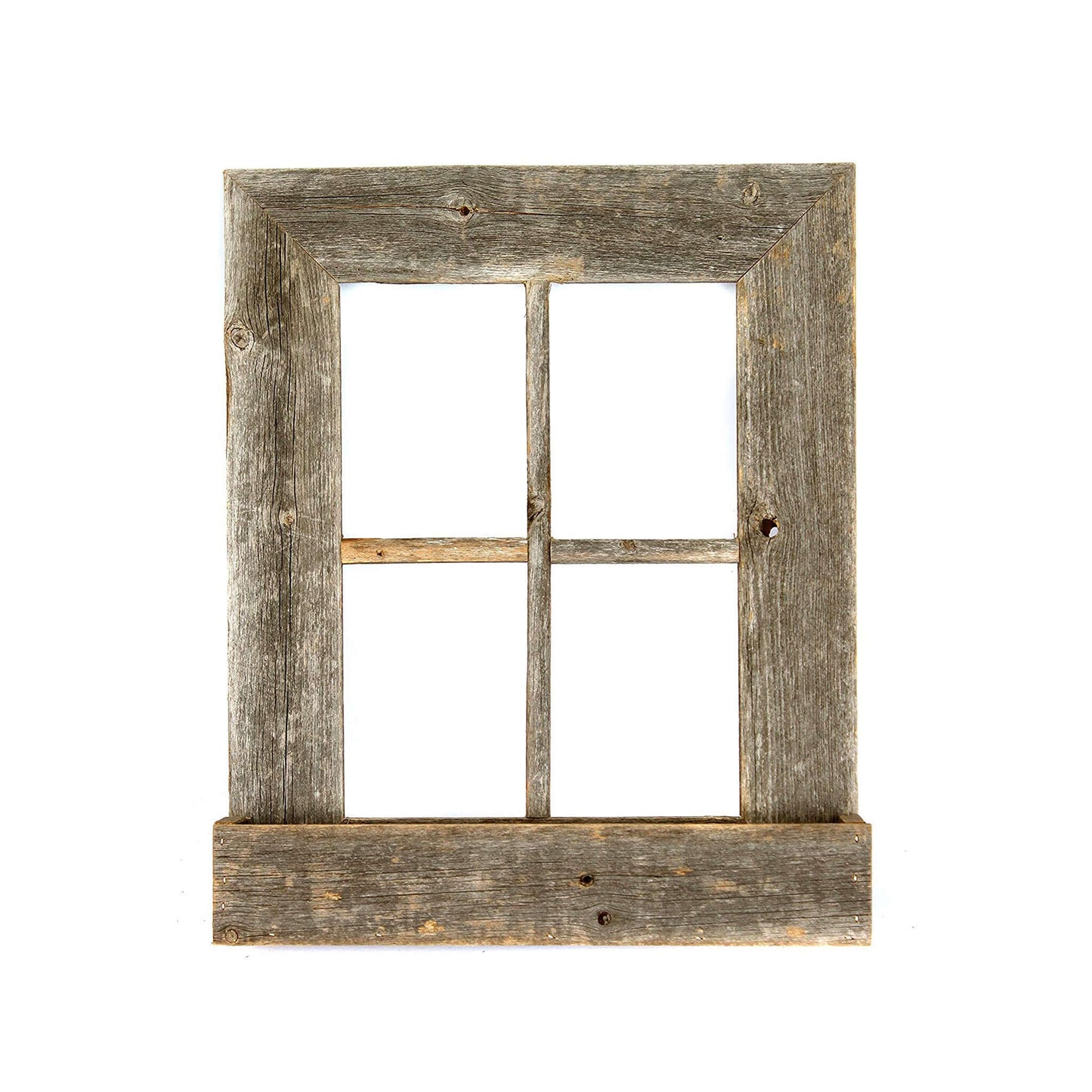 Side view of window frame wall planter with integrated planting box, perfect for kitchen herbs and garden displays