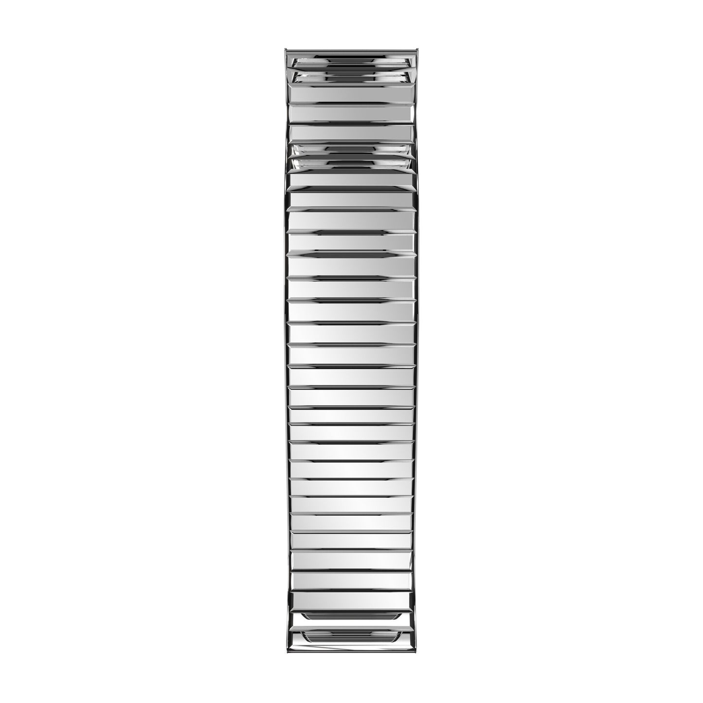 Art Deco style crystal glass vase with mirror panels, sophisticated curved design for upscale table decor and special occasions