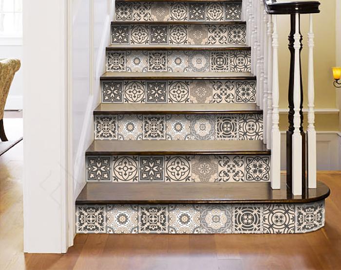 Kitchen wall decorated with espresso brown 5x5 mosaic removable tiles creating elegant design