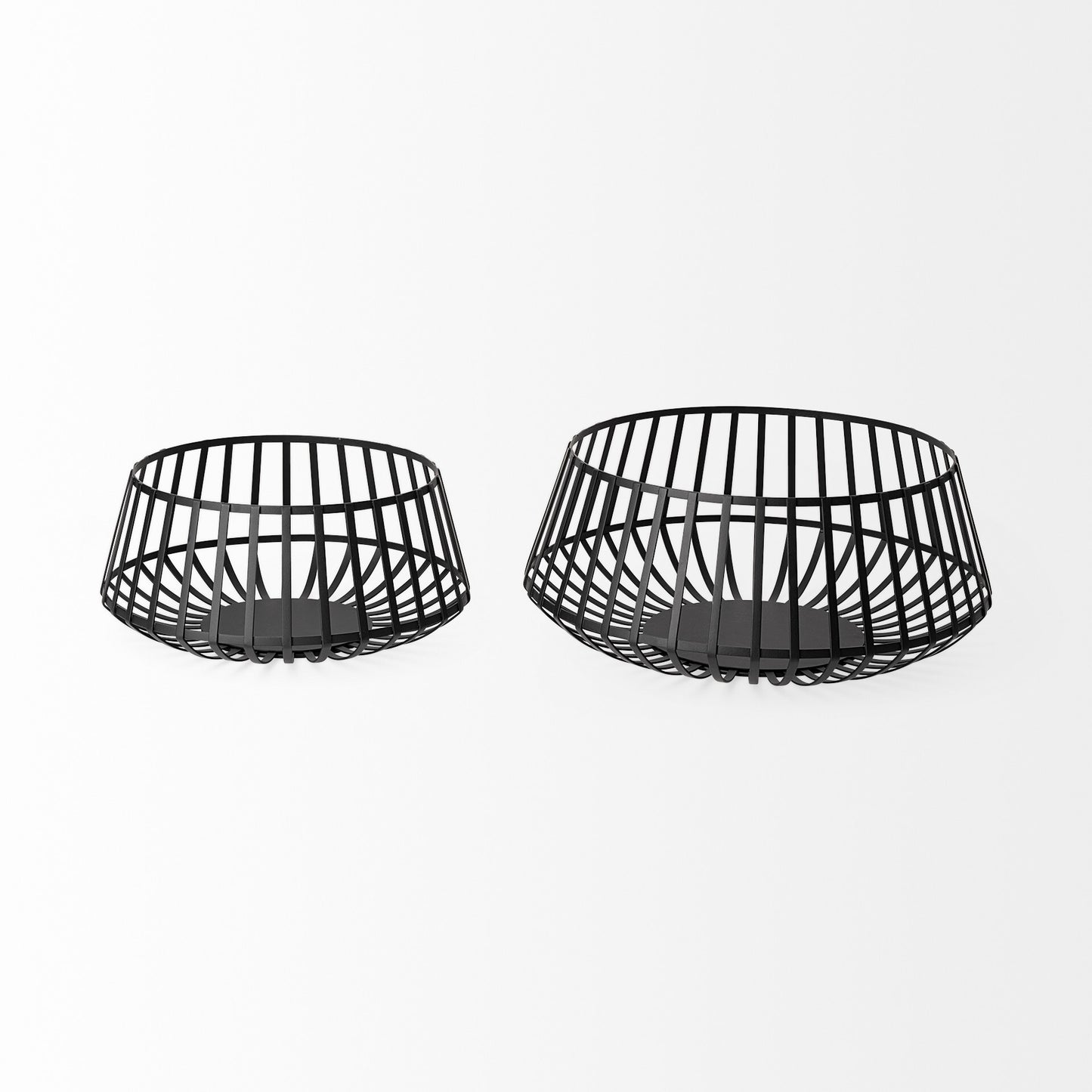 Modern wire decorative bowls set - close-up detail of premium metal construction and sophisticated geometric weave design