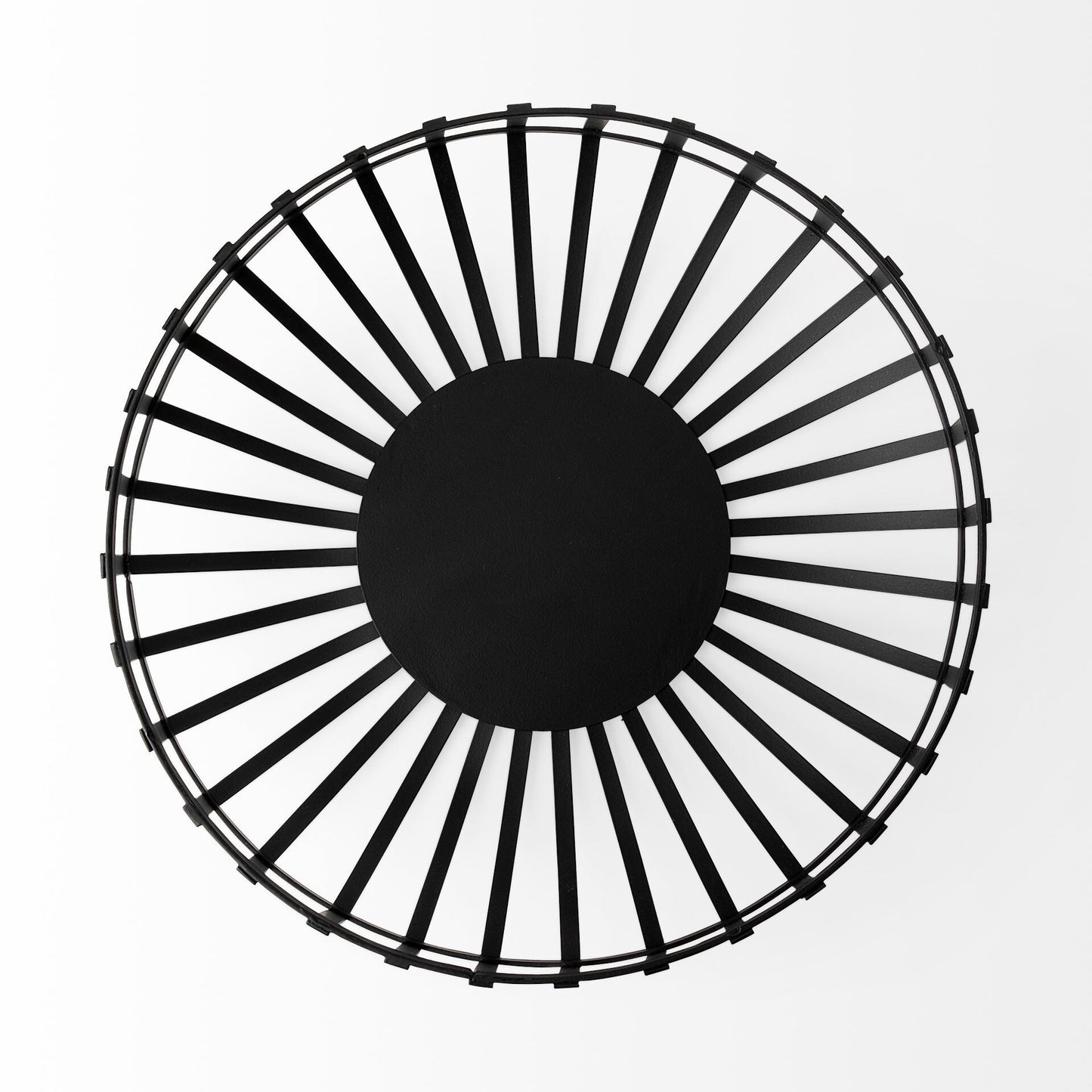 Black wire decorative bowl set - detail shot showing durable metal construction and contemporary geometric pattern