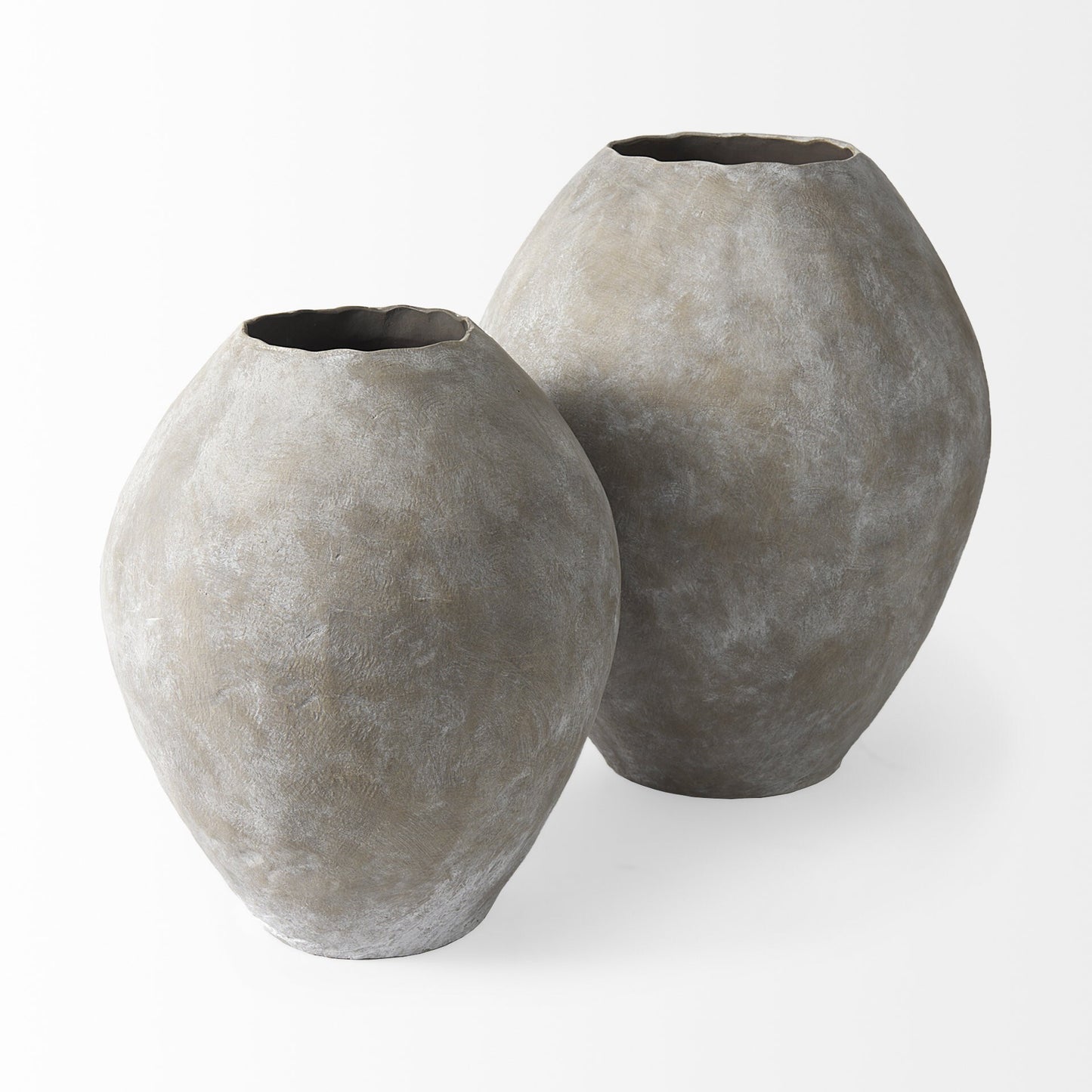 Kyros earthy ceramic floor vase detail showing premium craftsmanship and unique natural finish