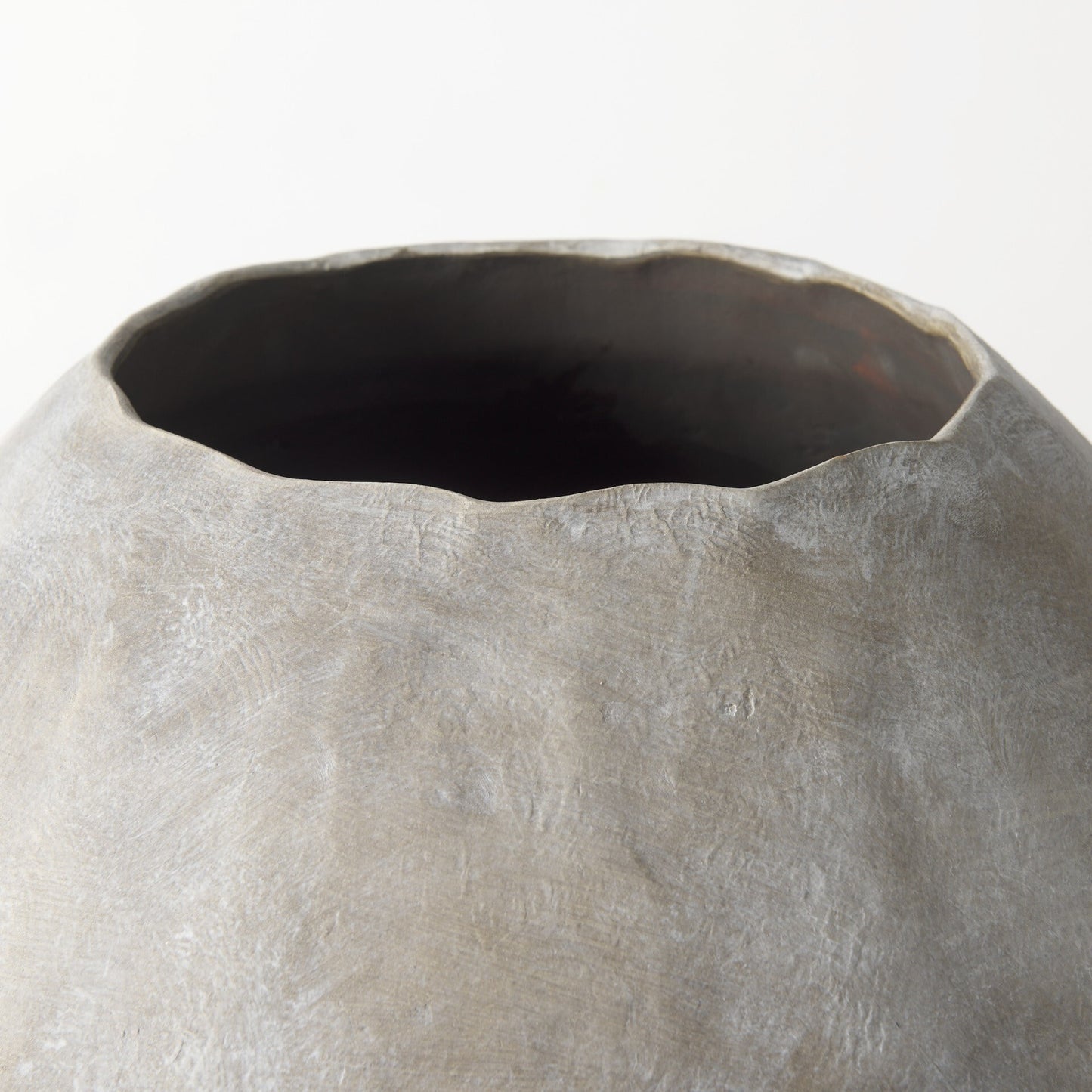 Large oval floor vase 28 inches tall with natural wash earthy tones, rustic contemporary decor