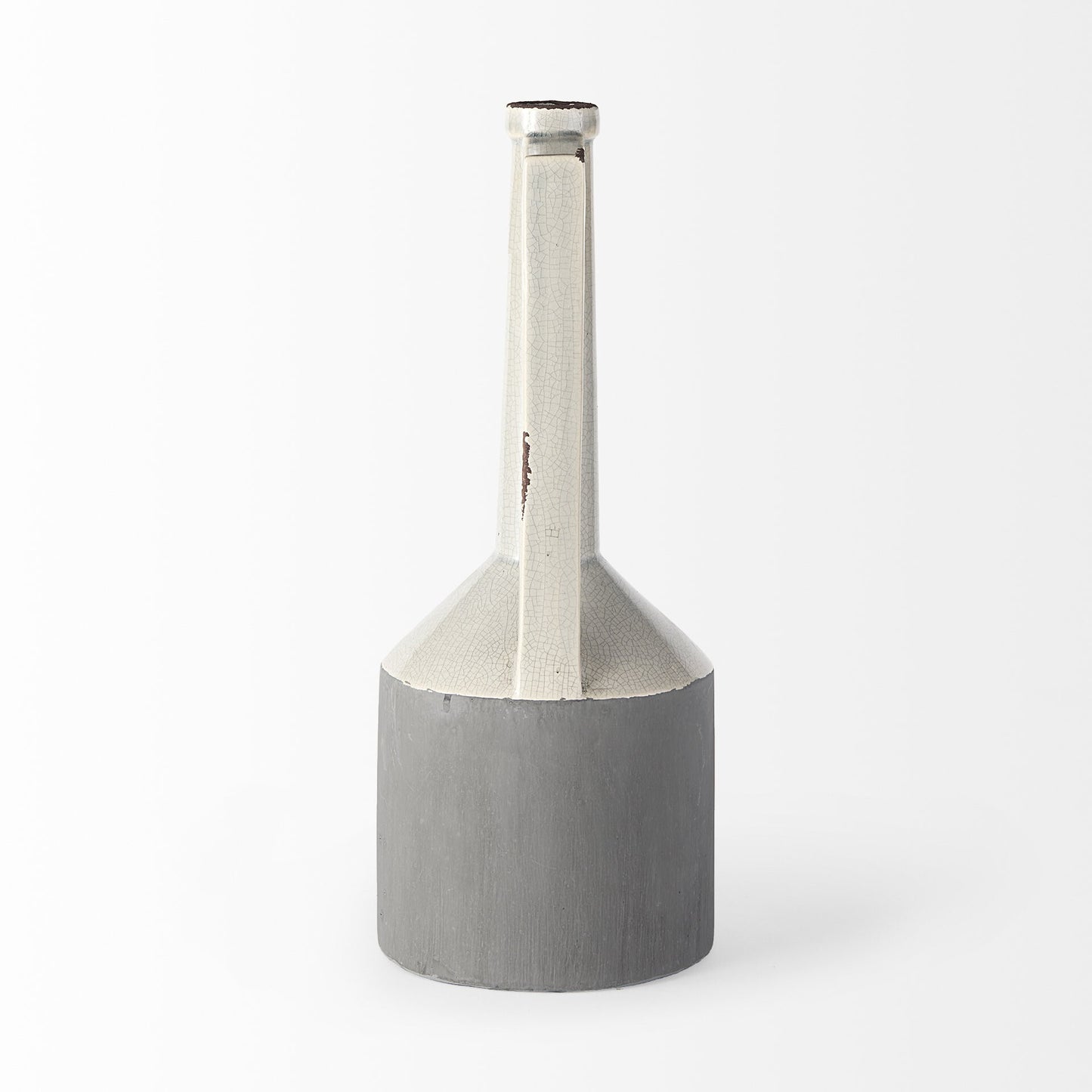 Ceramic pitcher vase alternative angle showing versatile rustic farmhouse home decor piece