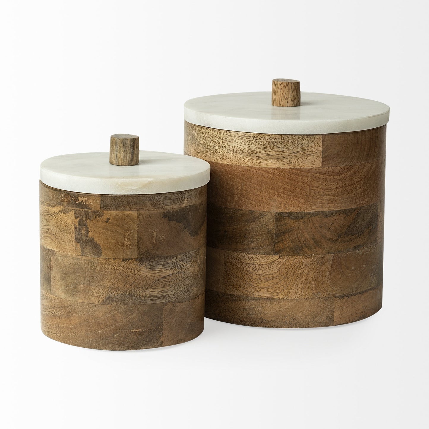 Small round storage box with white lid perfect for cookies, snacks, jewelry or craft supplies