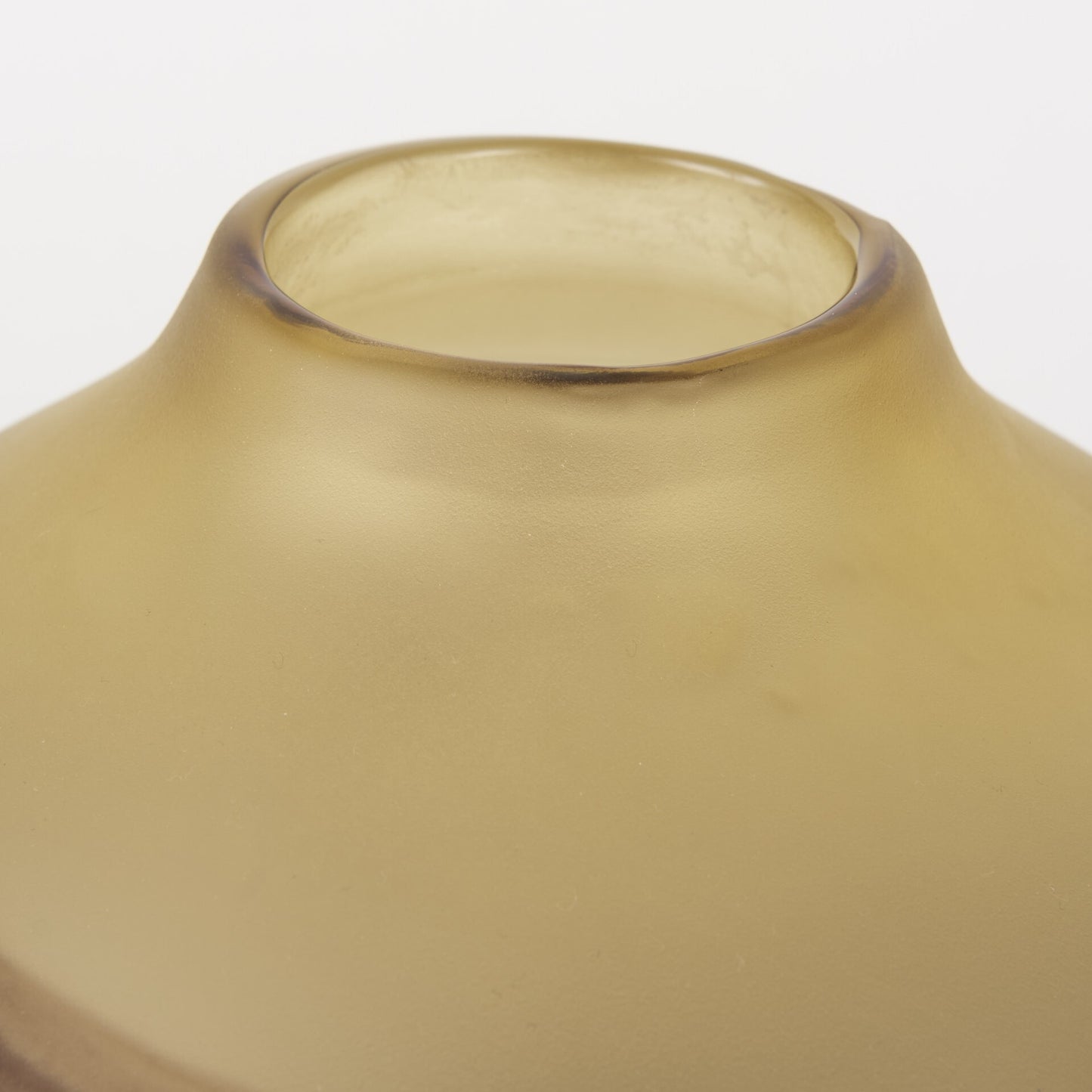 8 inch ombre glass vase with narrow tapered mouth perfect for neutral earth tone decor