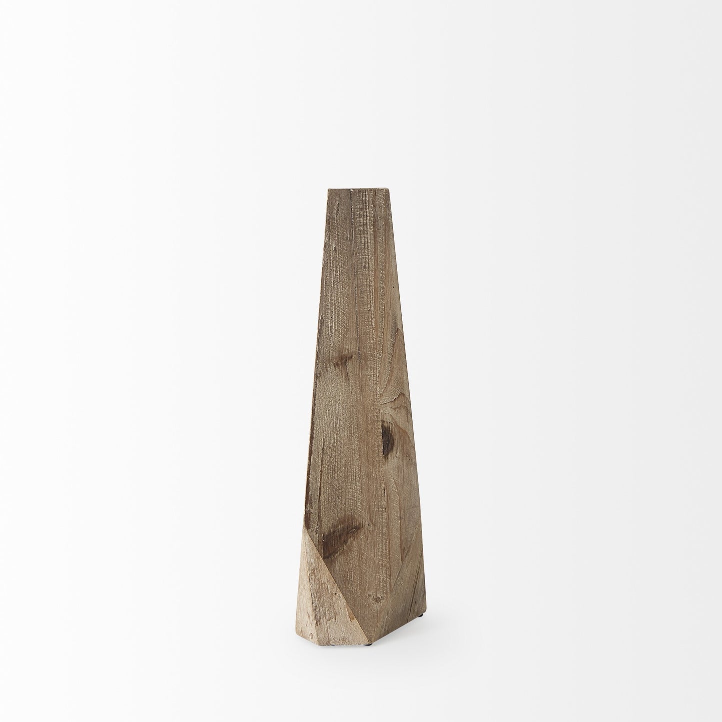 Modern rustic wooden geometric vase, eco-friendly sustainable home decor accent piece