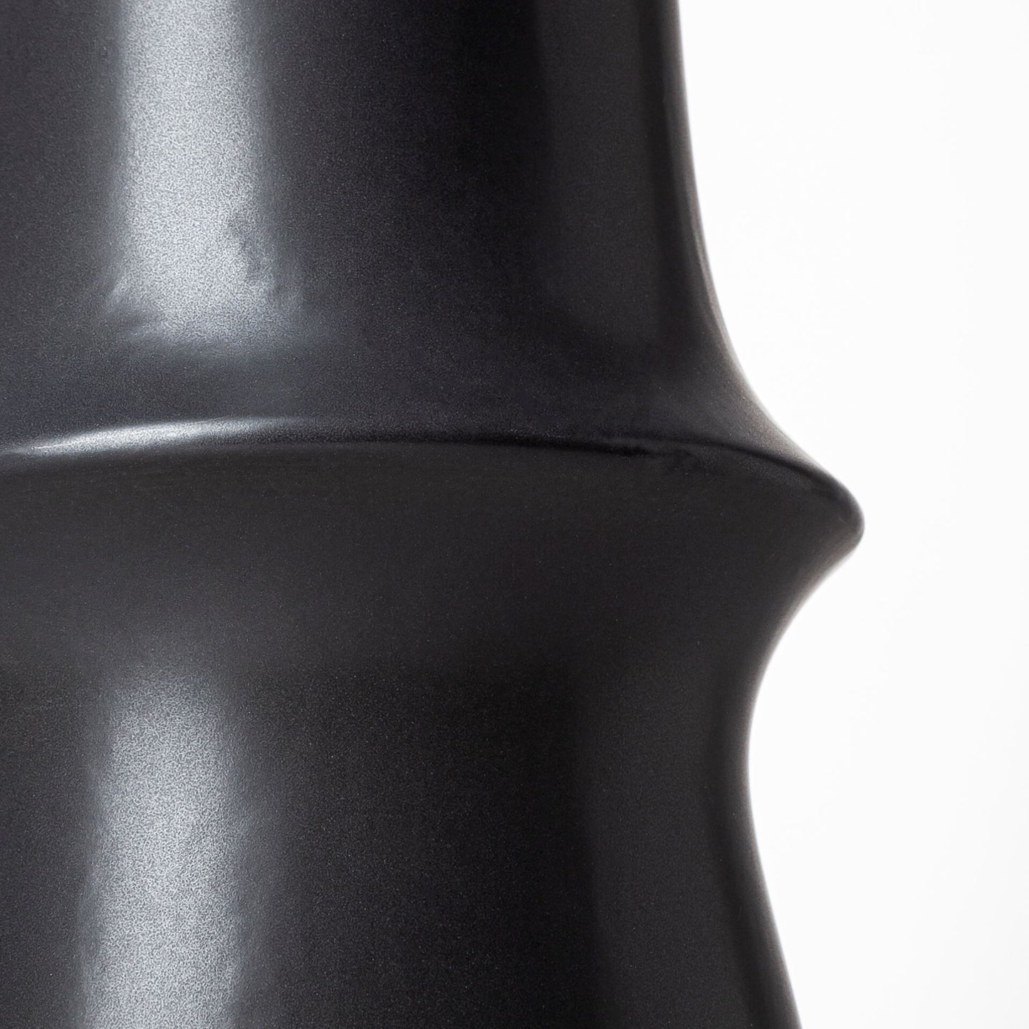 Contemporary deco vase 17 inch matte black perfect for dramatic centerpiece and tall flower arrangements