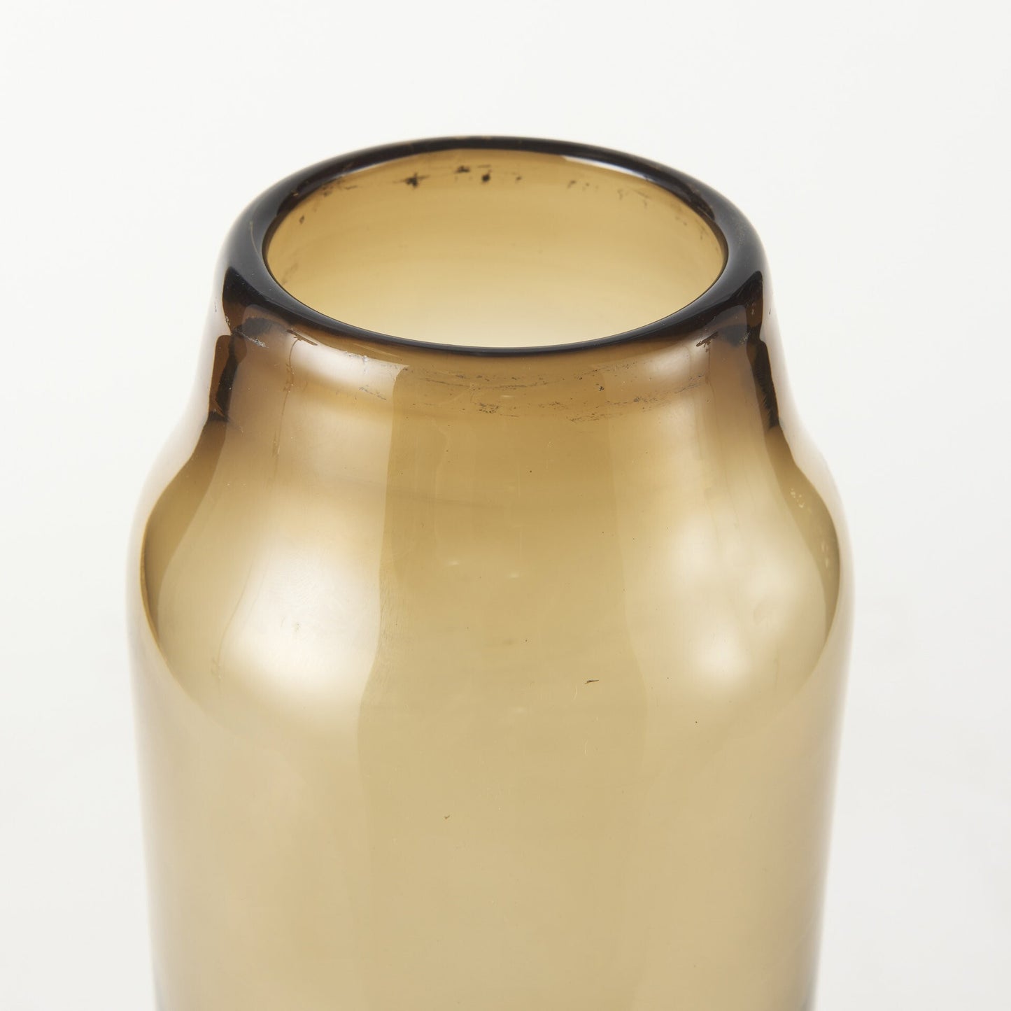 Rustic farmhouse brown glass vase 16 inches tall, perfect for vintage and eclectic decor
