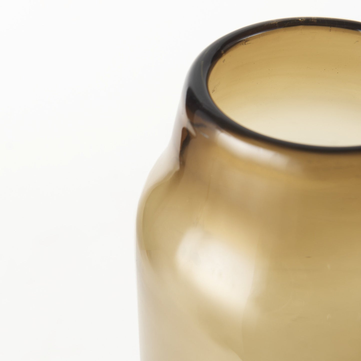 Antique look ombre brown vase on display, warm inviting centerpiece for rustic interiors