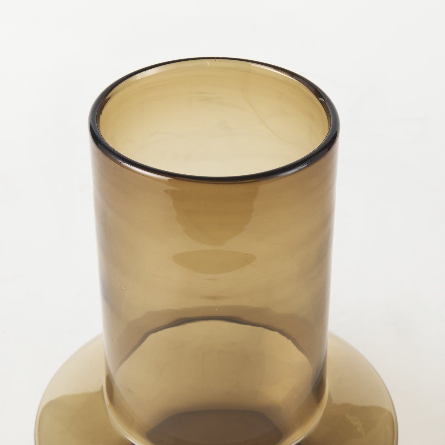 Minimalist brown glass vase with vintage aesthetic perfect for contemporary home decor