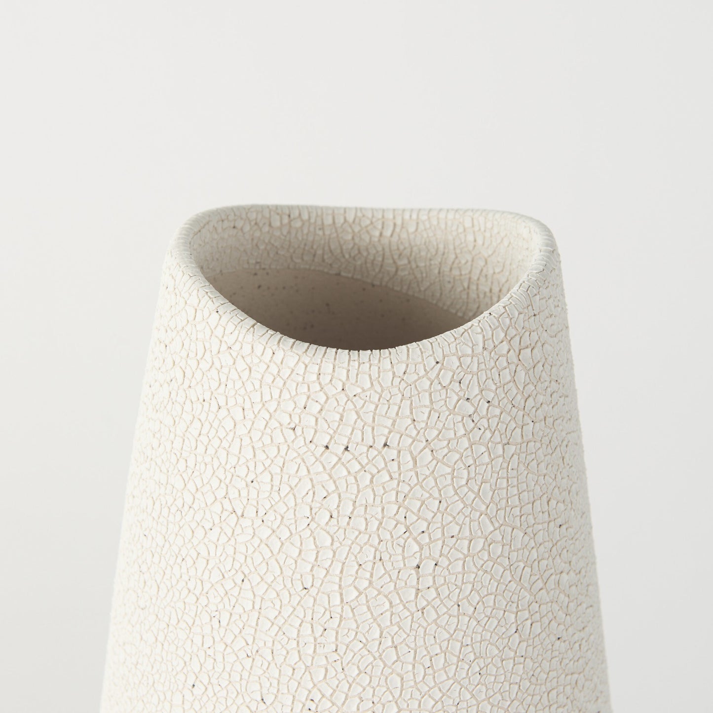 Two tone blush vase alternative angle showing feminine romantic aesthetic and crackle pattern variations