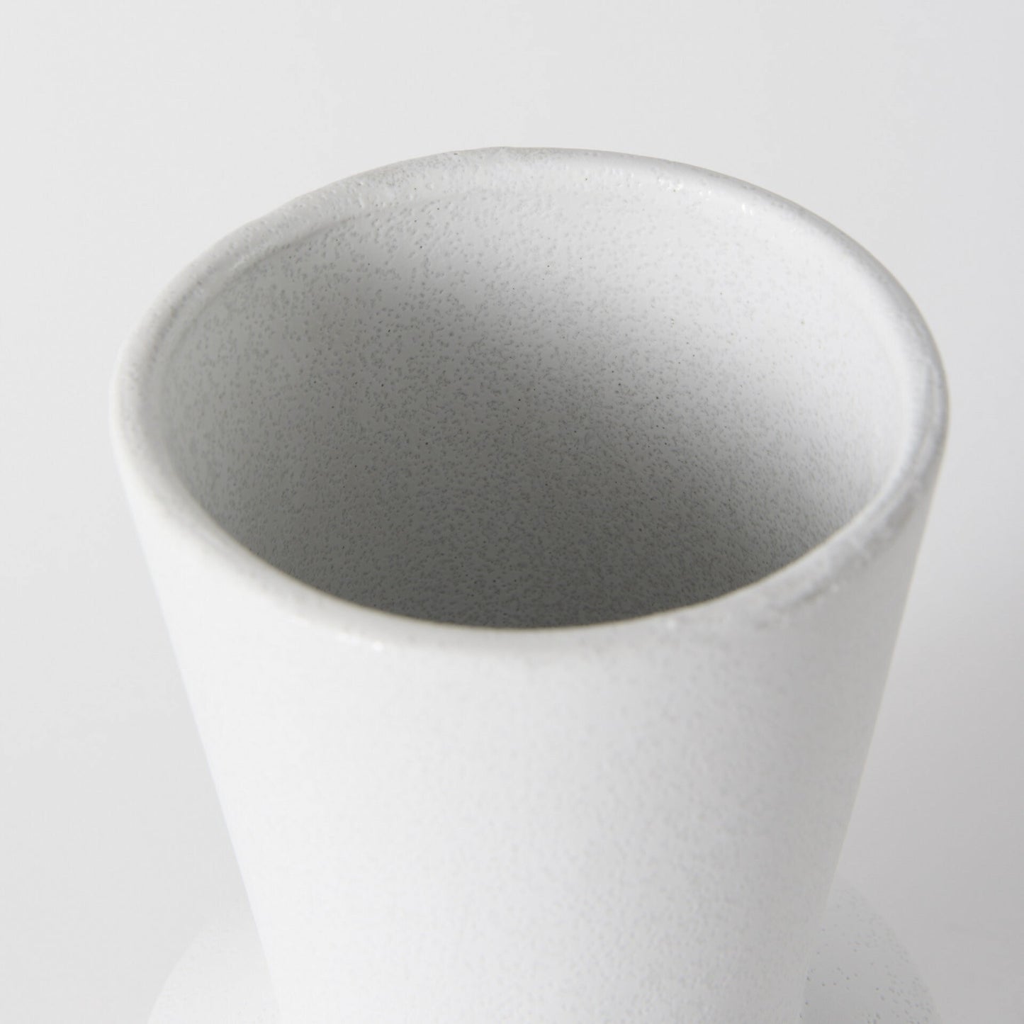 Contemporary deco vase 9 inch white perfect for compact spaces and elegant displays