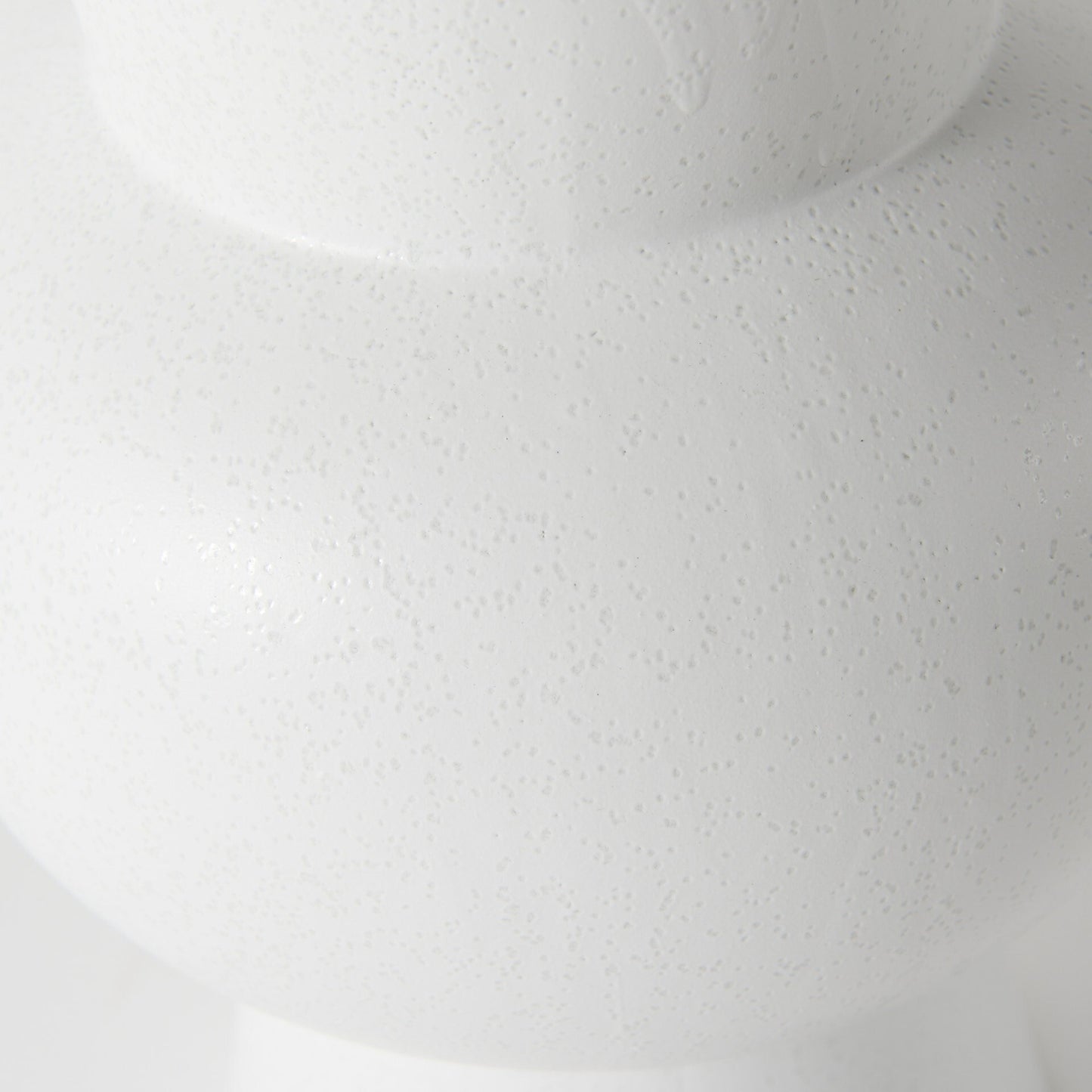 Full profile of white geometric ceramic vase showing complete three-tier design from conical base to top, versatile decorative accent for any contemporary space