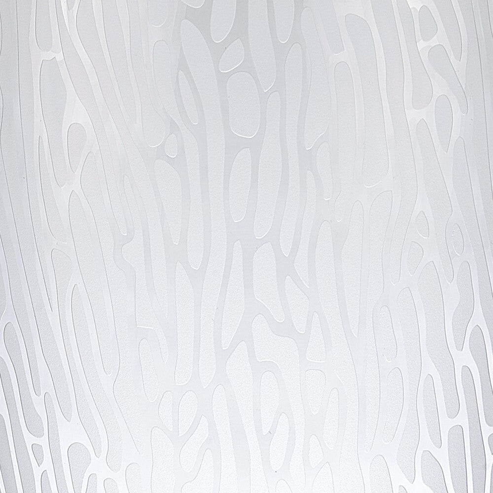 12 inch clear and frosted crystal vase full view, contemporary abstract design perfect for modern interiors
