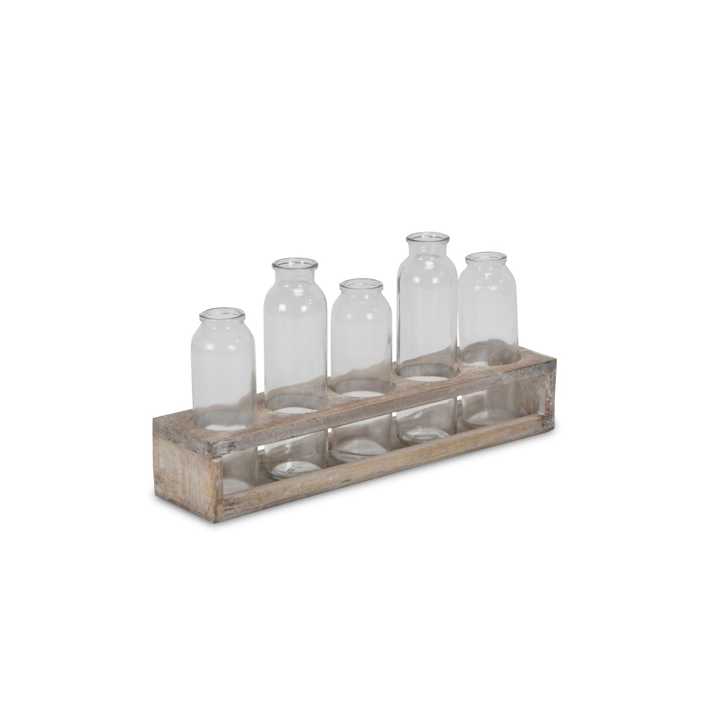 Clear cylinder glass bottles detail showing premium quality and smooth finish
