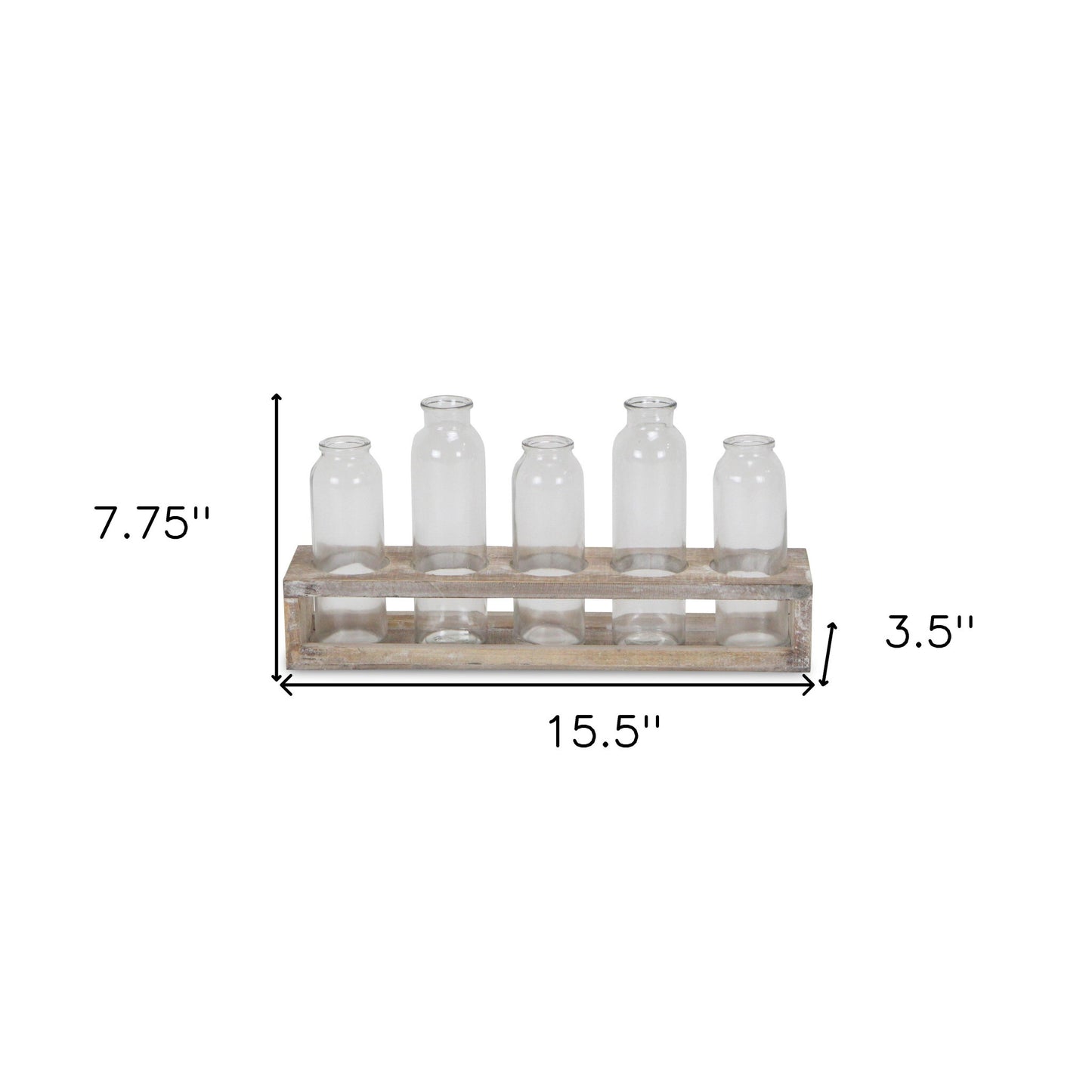 Elegant clear glass bottle collection full view, modern minimalist home accent set