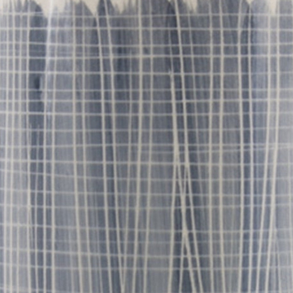 Blue and white terracotta floor vase detail showing premium craftsmanship and coastal pattern