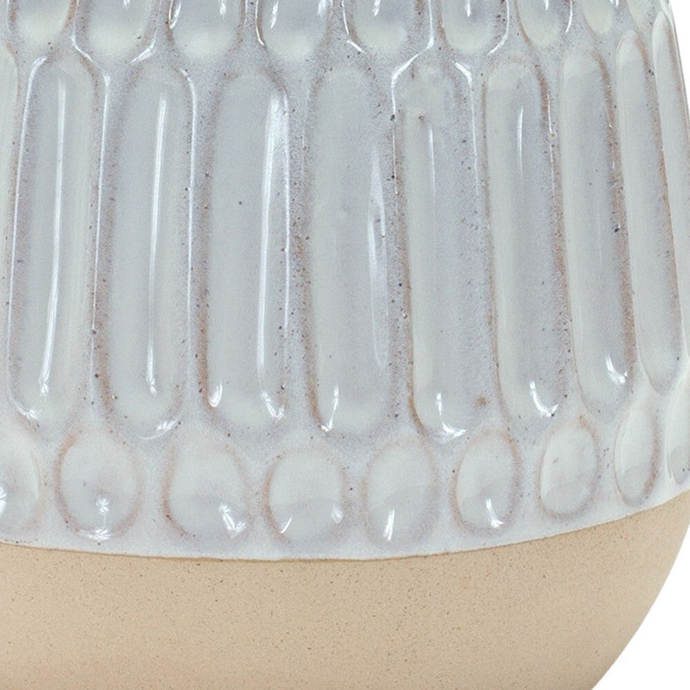 Beige and White Porcelain Vase Set - Lifestyle Display Showing Versatile Styling for Modern Interiors